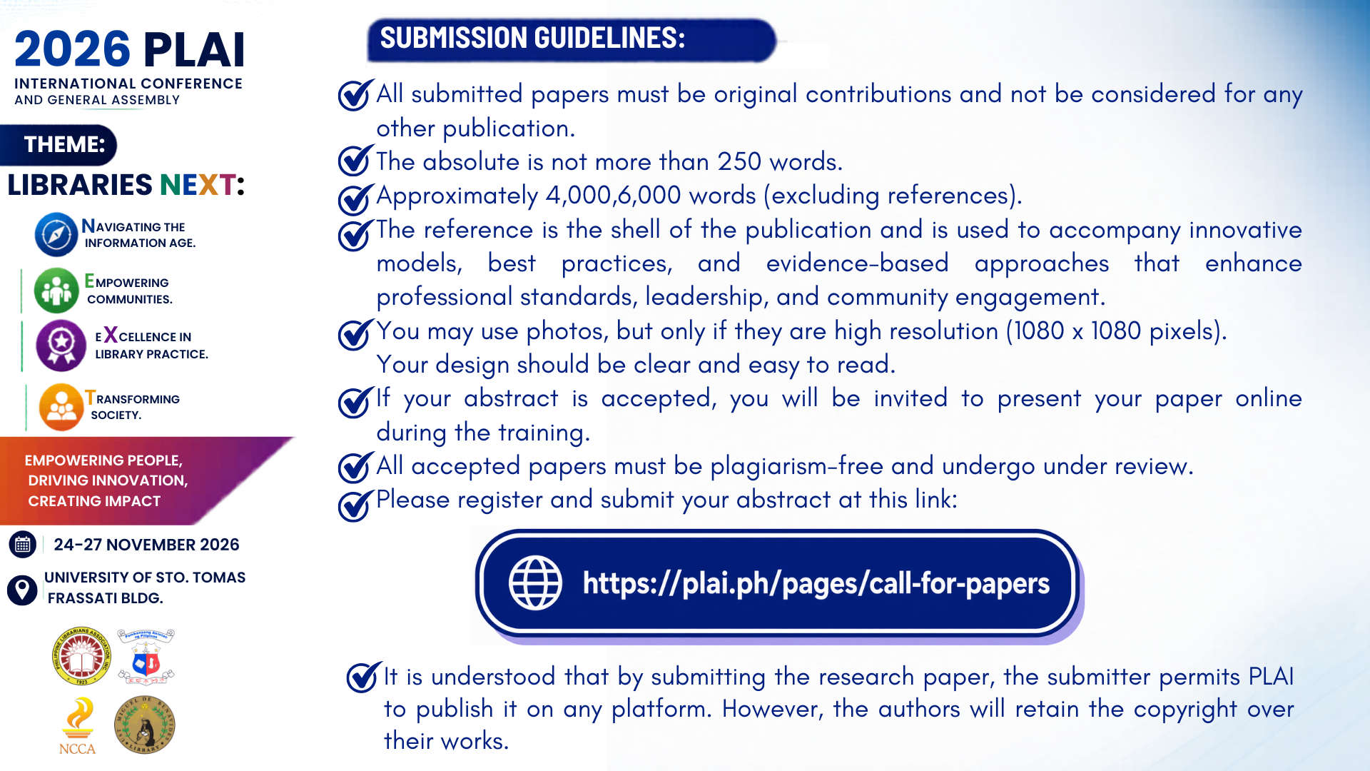 PLAI 2026 Call for Papers — Pubmat 4